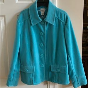 Plush teal Chico’s jacket